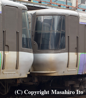 クモハ785-101 の連結部（2位側）